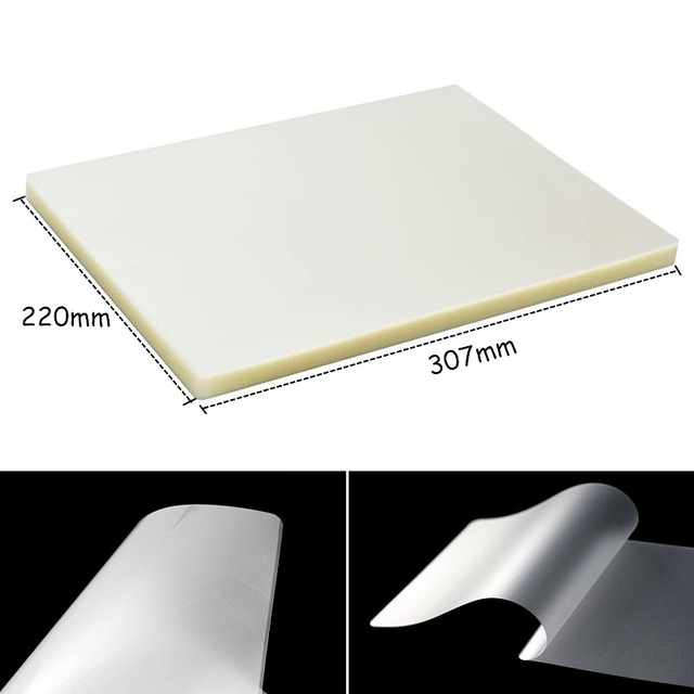 Laminating Film 100mic A4 Size Sheets for Laminator Machine Laminating  Pouches Size 307mm x 220mm, 100 Pouches Per Pack - AliExpress